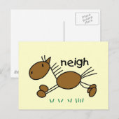 Carte Postale Chiffre T-shirts et cadeaux de bâton de cheval (Devant / Derrière)