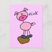 Carte Postale Chiffre T-shirts et cadeaux de bâton de porc (Devant)