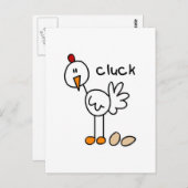 Carte Postale Chiffre T-shirts et cadeaux de bâton de poulet (Devant / Derrière)