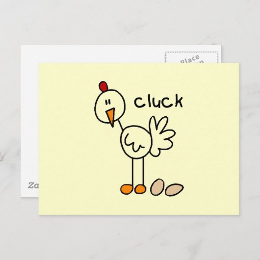 Carte Postale Chiffre T-shirts et cadeaux de bâton de poulet (Devant / Derrière)