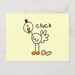 Carte Postale Chiffre T-shirts et cadeaux de bâton de poulet