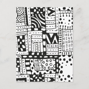 Carte Postale Chiffres Abstraits indiens inspirés