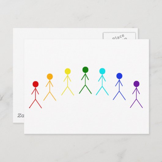 Carte Postale Chiffres Arc-en-ciel - 2 (Devant / Derrière)