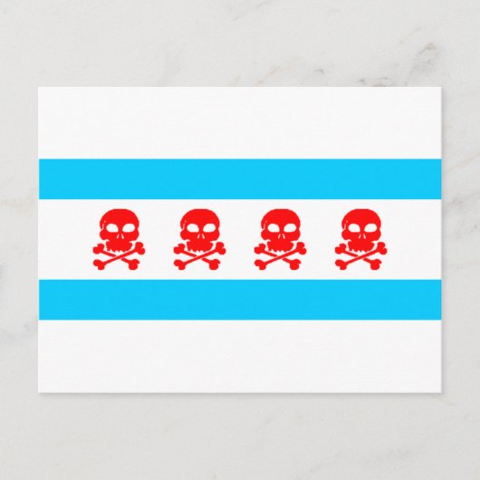 Carte Postale Chiffres de drapeau de Chicago (Devant)