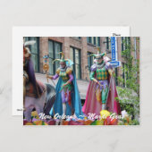 Carte Postale Chiffres de la parade Mardi Gras (Devant / Derrière)