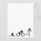 Carte Postale Chiffres des bâtons de triathlon (Devant)