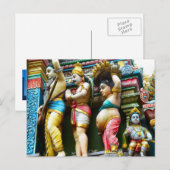 Carte Postale Chiffres du temple hindou (Devant / Derrière)