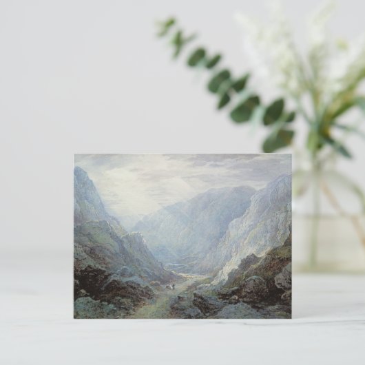 Carte Postale Chiffres Reposant Sur Le Chemin À Travers Une Port (Debout devant)