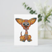 Carte Postale Chihuahua Batik (Debout devant)