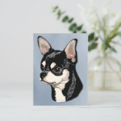 Carte postale Chihuahua Black & Tan (Debout devant)