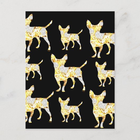 CARTE POSTALE CHIHUAHUA BLING! (Devant)