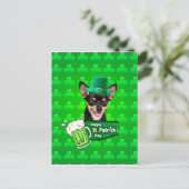 Carte Postale Chihuahua Chien Chiot Chiot St. Patrick's Day Clov (Debout devant)