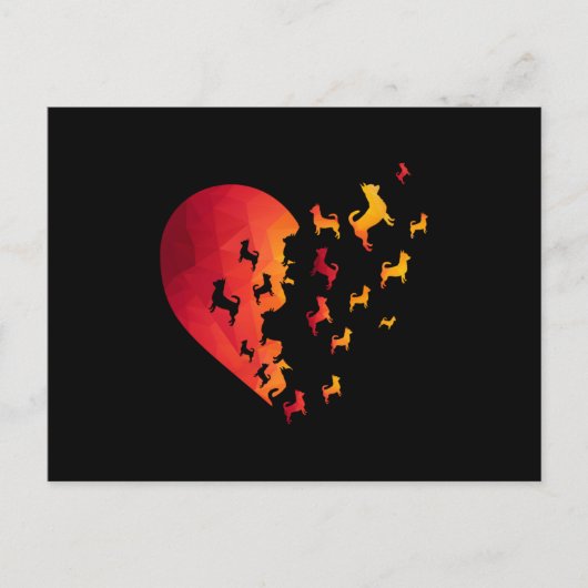 Carte Postale Chihuahua Chien Coeur Chemise Drôle Animal Graphiq (Devant)