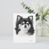 Carte Postale Chihuahua Chien Peint À La Main (Debout devant)
