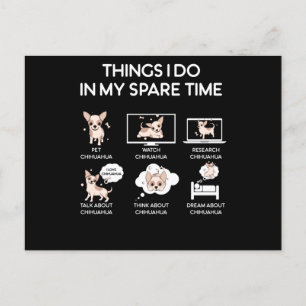 Carte Postale chihuahua choses que je fais pendant mon temps lib