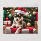 Carte Postale Chihuahua Christmas Puppy (Devant)