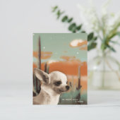 Carte Postale Chihuahua dans le désert (Debout devant)