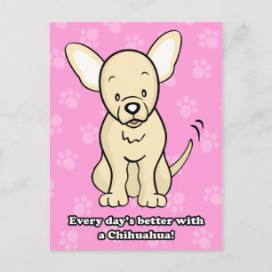 Carte postale Chihuahua de mignonne caricature