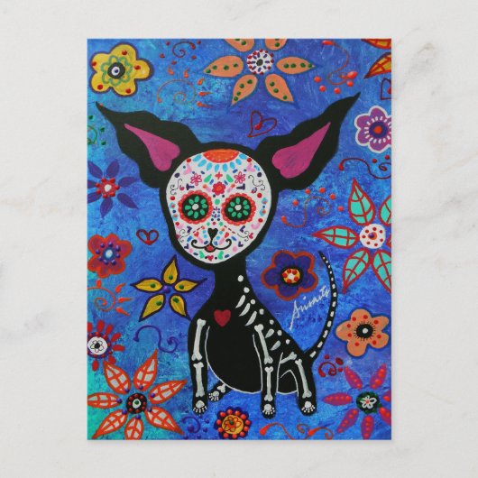 Carte Postale Chihuahua Dia de los Muertos (Devant)