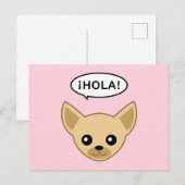 Carte Postale Chihuahua dit ¡Hola! (Devant / Derrière)
