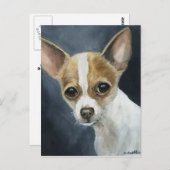 Carte postale "Chihuahua" Dog Art (Devant / Derrière)