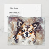 Carte postale Chihuahua Dog Painting (Devant / Derrière)