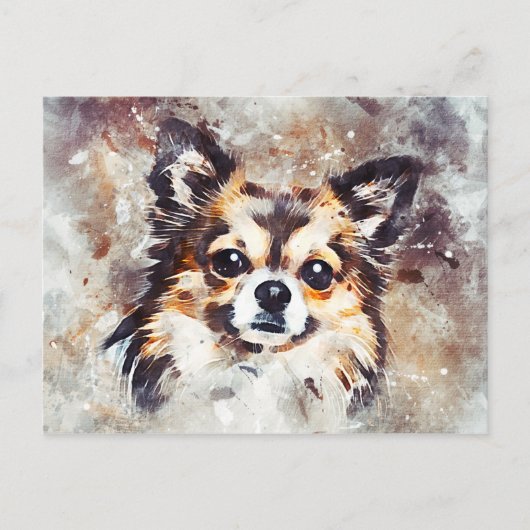 Carte postale Chihuahua Dog Painting (Devant)