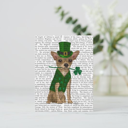 Carte Postale Chihuahua Leprechaun (Debout devant)