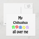 Carte Postale Chihuahua marche design (Devant / Derrière)