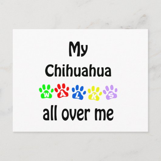 Carte Postale Chihuahua marche design (Devant)