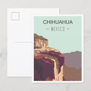 Carte Postale Chihuahua Mexique Illustration du Vintage voyage a