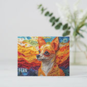 Carte Postale Chihuahua Papier Quitter Art Chien Portrait (Debout devant)
