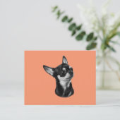 Carte Postale Chihuahua peint à la main (Debout devant)
