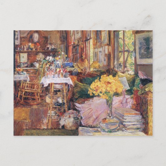 Carte Postale Childe Hassam - La salle des fleurs (Devant)