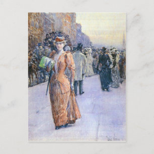 Carte Postale Childe Hassam - Scène de rue à New York
