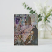 Carte Postale children dance cat bird cage sheet music collage (Debout devant)