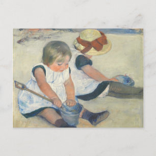 Carte Postale Children Playing on the Beach