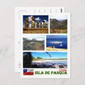 Carte Postale Chili - Île de Pâques - Mosaïque - (Devant / Derrière)