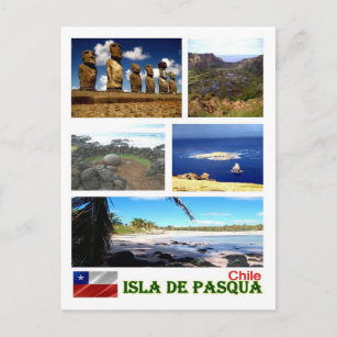 Carte Postale Chili - Île de Pâques - Mosaïque -