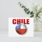 Carte Postale Chili logo football drapeau de l'équipement chilie (Debout devant)