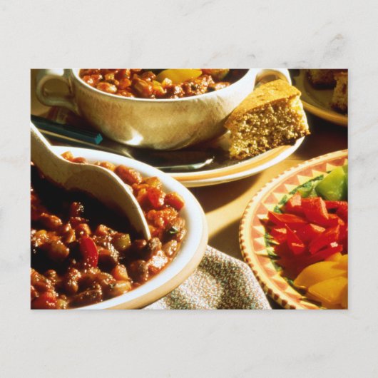 Carte Postale Chili with Cornbread (Devant)