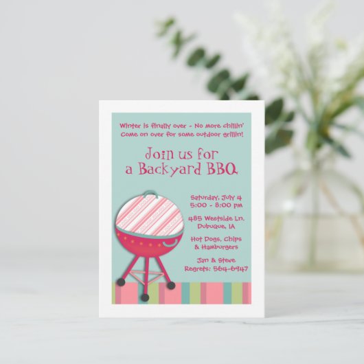 Carte postale Chill & Grill (Debout devant)