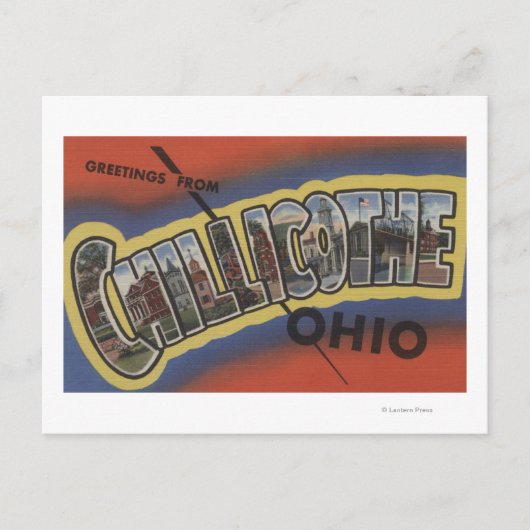 Carte Postale Chillicothe, Ohio - Scènes de grandes lettres (Devant)