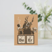 Carte Postale Chimie bière découverte par l'ours (Debout devant)