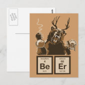Carte Postale Chimie bière découverte par l'ours (Devant / Derrière)