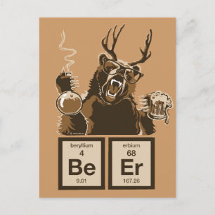 Carte Postale Chimie bière découverte par l'ours