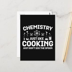 Carte Postale Chimie Comme Cuisine Ne pas lick Spoon