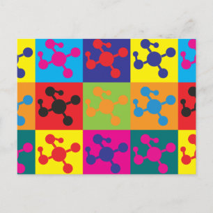 Carte Postale Chimie des polymères Pop Art