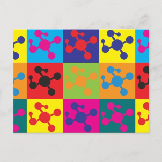 Carte Postale Chimie des polymères Pop Art (Devant)