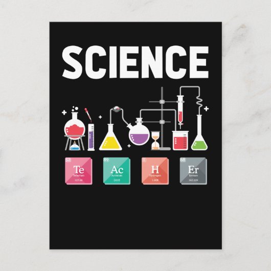 Carte Postale Chimie Éléments Laboratoire Sciences Enseignant (Devant)